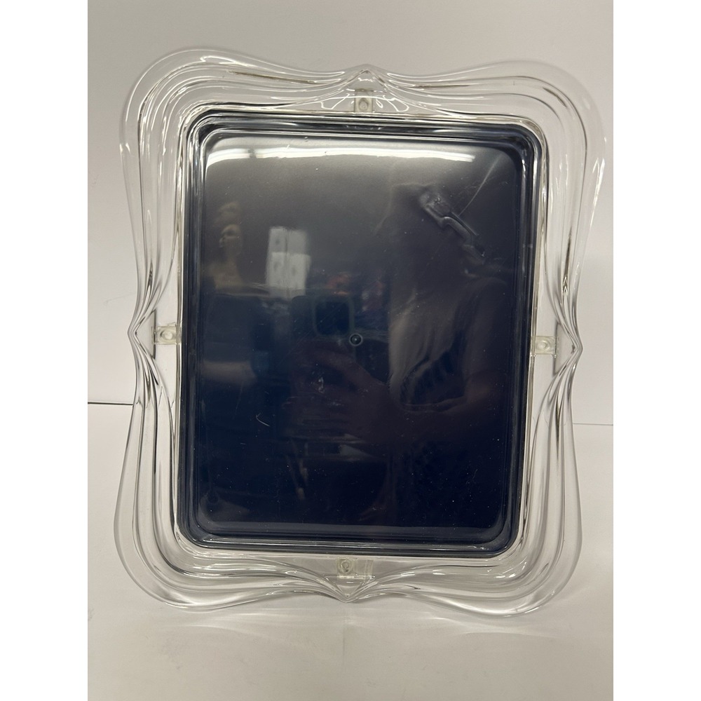 Mikasa Amore 8X10 Scalloped Glass Picture Frame Wedding Photo Vtg